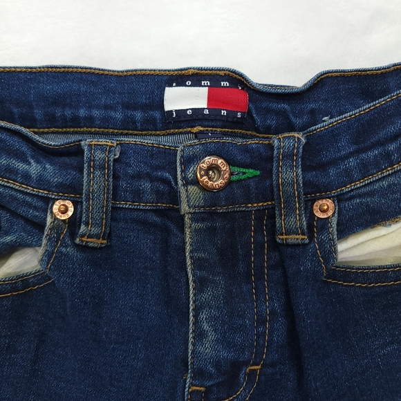 Tommy Jeans Womens Size 1 Dark wash Straight Leg 5 Pocket - Picture 5 of 6